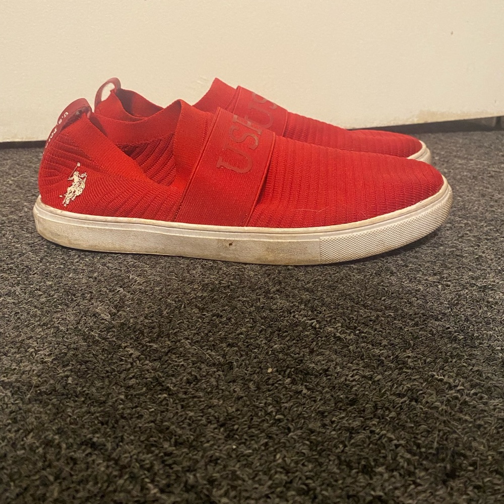 Men’s USPA red slip on sneakers size 8.5